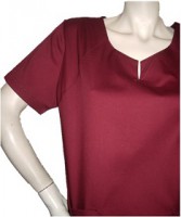 Ref 05045 - Túnica Linha Valentina | decote em bico | elástico atrás | dois bolsos (Senhora)